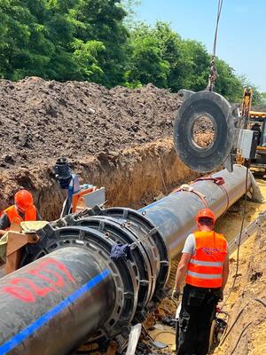 Після підриву Каховської ГЕС Україна з нуля розпочала будувати новий водогін завдовжки 150 км (ФОТО) 