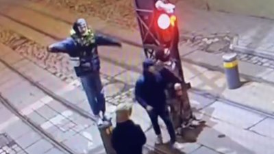 Поліція розшукала хуліганів, які у центрі Львова пошкодили болард (ВІДЕО)