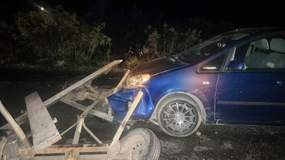 На Львівщині мікроавтобус та автомобіль розтрощили підводу, двоє потерпілих (ФОТО)