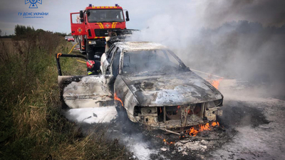 На Львівщині під час руху загорівся автомобіль