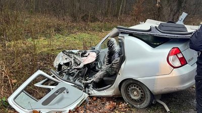 На Львівщині рятувальники деблокували з авто затиснутого водія