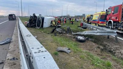 У Польщі перекинувся мікроавтобус із українцями