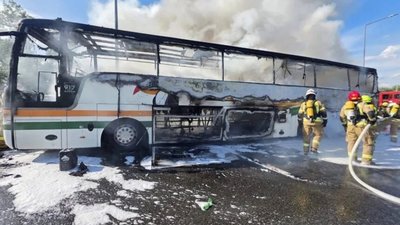 У Польщі загорівся автобус з українцями, які прямували до Львова (ФОТО)