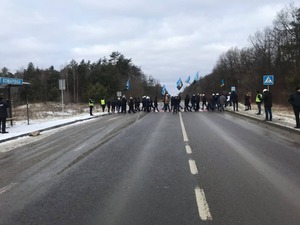 На Львівщині шахтарі перекрили дорогу міжнародного значення