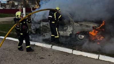 На Львівщині горіла машина